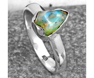 Natural Ethiopian Opal Rough Ring size-7.5 SDR157607 R-1001, 7x9 mm