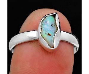 Natural Ethiopian Opal Rough Ring size-9.5 SDR157619 R-1001, 6x11 mm