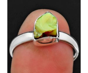 Natural Ethiopian Opal Rough Ring size-9 SDR157623 R-1001, 7x9 mm