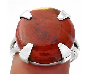 Natural Red Moss Agate Ring size-8 SDR157700 R-1305, 17x17 mm