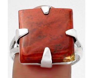 Natural Red Moss Agate Ring size-9.5 SDR157710 R-1305, 16x16 mm