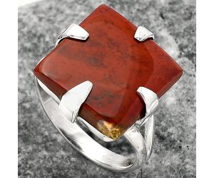 Natural Red Moss Agate Ring size-9.5 SDR157710 R-1305, 16x16 mm