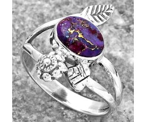 Copper Purple Turquoise - Arizona Ring size-9 SDR157754 R-1251, 7x9 mm