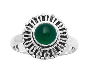 Natural Green Onyx Ring size-8 SDR157958 R-1320, 6x6 mm
