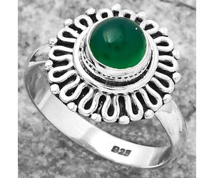 Natural Green Onyx Ring size-6 SDR157960 R-1320, 6x6 mm