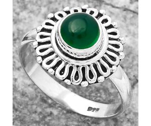 Natural Green Onyx Ring size-7 SDR157967 R-1320, 6x6 mm
