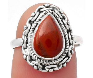 Natural Red Moss Agate Ring size-7 SDR158159 R-1667, 7x11 mm