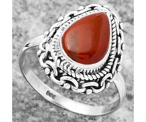 Natural Red Moss Agate Ring size-7 SDR158159 R-1667, 7x11 mm