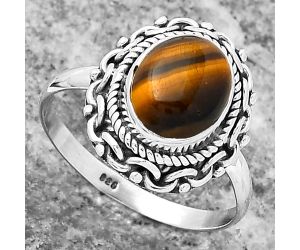Natural Tiger Eye - Africa Ring size-9 SDR158168 R-1667, 8x10 mm