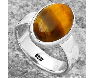 Natural Tiger Eye - Africa Ring size-8 SDR158546 R-1001, 10x15 mm