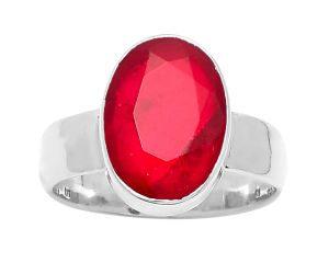 Lab Created Ruby Ring size-9 SDR158560 R-1001, 10x14 mm