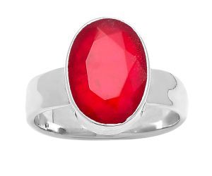 Lab Created Ruby Ring size-9 SDR158562 R-1001, 10x14 mm