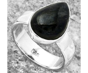 Natural Nuummite Ring size-8 SDR158567 R-1001, 10x14 mm