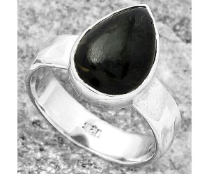 Natural Nuummite Ring size-9 SDR158568 R-1001, 10x14 mm