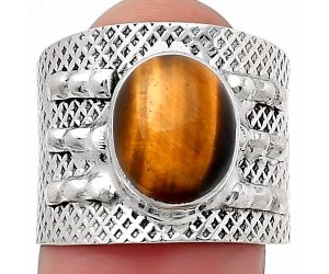 Natural Tiger Eye - Africa Ring size-8 SDR158577 R-1537, 9x11 mm