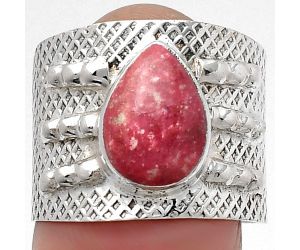 Natural Pink Thulite - Norway Ring size-8 SDR158604 R-1537, 8x11 mm