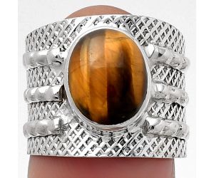 Natural Tiger Eye - Africa Ring size-7 SDR158617 R-1537, 9x11 mm