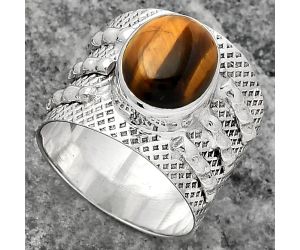 Natural Tiger Eye - Africa Ring size-7 SDR158617 R-1537, 9x11 mm