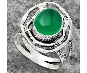 Natural Green Onyx Ring size-7 SDR158625 R-1602, 9x11 mm