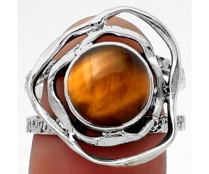 Natural Tiger Eye - Africa Ring size-8 SDR158649 R-1602, 10x10 mm