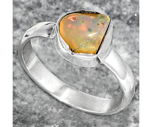 Natural Ethiopian Opal Rough Ring size-8.5 SDR158716 R-1001, 9x9 mm