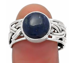 Natural Sodalite Ring size-9 SDR158763 R-1161, 10x10 mm