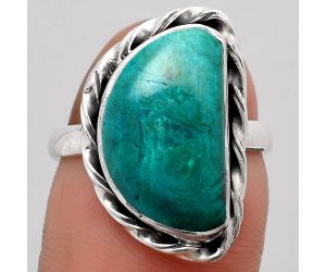 Natural Azurite Chrysocolla Ring size-7 SDR158968 R-1083, 10x17 mm
