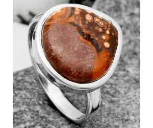 Natural Mexican Bird Eye Ring size-8.5 SDR159035 R-1004, 14x14 mm