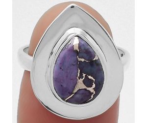 Copper Purple Turquoise - Arizona Ring size-7 SDR159175 R-1082, 8x12 mm