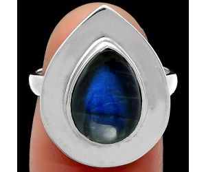 Blue Fire Labradorite - Madagascar Ring size-7 SDR159226 R-1082, 9x12 mm