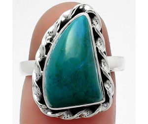 Natural Azurite Chrysocolla Ring size-7 SDR159277 R-1083, 10x16 mm