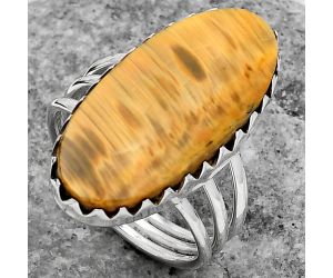Natural Tiger Bee Ring size-8 SDR159319 R-1210, 12x26 mm