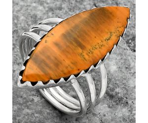 Natural Tiger Bee Ring size-8 SDR159354, 11x28 mm