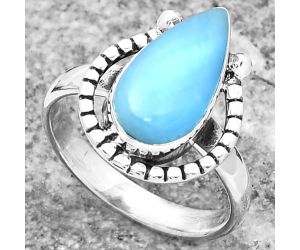 Natural Smithsonite Ring size-7.5 SDR159434 R-1518, 8x15 mm