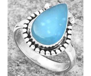 Natural Smithsonite Ring size-8 SDR159441 R-1518, 9x15 mm