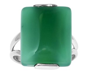 Natural Green Onyx Ring size-9.5 SDR159474 R-1084, 16x20 mm