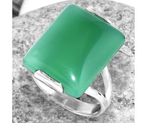 Natural Green Onyx Ring size-9.5 SDR159474 R-1084, 16x20 mm