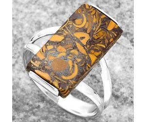 Natural Coquina Fossil Jasper - India Ring size-9 SDR159478 R-1084, 10x19 mm