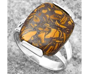Natural Coquina Fossil Jasper - India Ring size-8 SDR159489 R-1084, 14x16 mm
