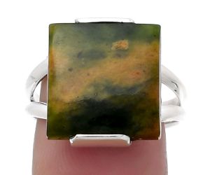 Natural Chrome Chalcedony Ring size-8 SDR159501 R-1084, 14x14 mm