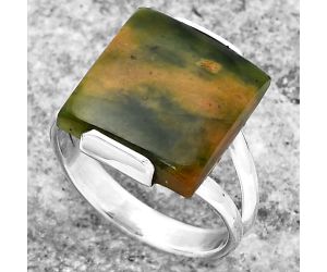 Natural Chrome Chalcedony Ring size-8 SDR159501 R-1084, 14x14 mm