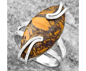 Natural Coquina Fossil Jasper - India Ring size-7 SDR159536 R-1502, 11x24 mm