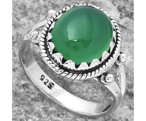 Natural Green Onyx Ring size-8 SDR159586 R-1474, 10x12 mm