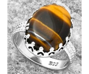 Natural Tiger Eye - Africa Ring size-7.5 SDR159621 R-1075, 12x17 mm