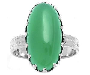 Natural Green Onyx Ring size-8 SDR159627 R-1075, 10x20 mm