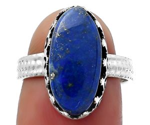 Natural Lapis - Afghanistan Ring size-6.5 SDR159637 R-1075, 9x17 mm