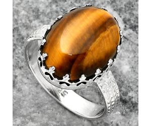 Natural Tiger Eye - Africa Ring size-8.5 SDR159642 R-1075, 12x16 mm
