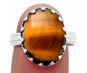 Natural Tiger Eye - Africa Ring size-8 SDR159666 R-1075, 12x16 mm