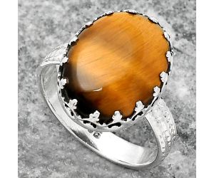 Natural Tiger Eye - Africa Ring size-8 SDR159666 R-1075, 12x16 mm