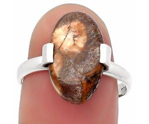 Natural Mexican Bird Eye Ring size-8 SDR159678 R-1084, 10x16 mm